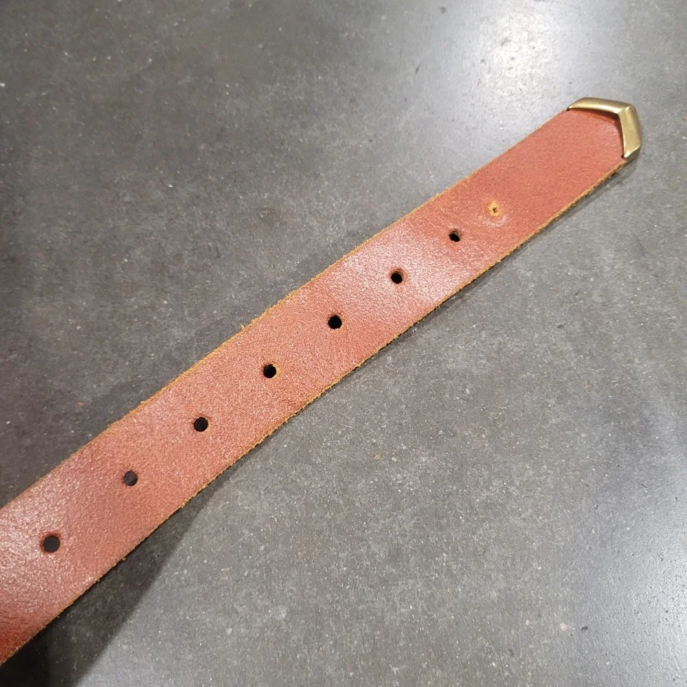 Brown Leather Belt Medium Western Cowgirl Boho Rustic Heritage Minimalist Rodeo